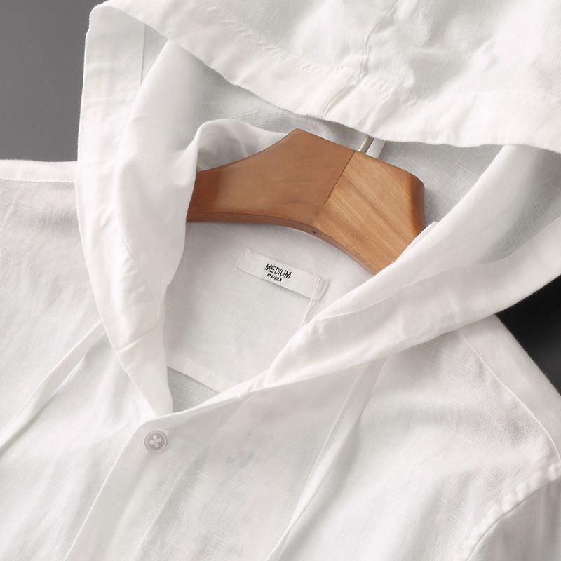 Capri Linen Hooded Shirt