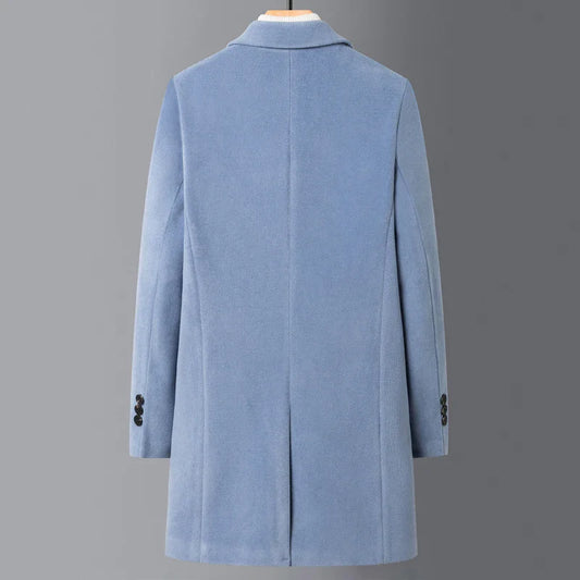 Men's Long Wool Pea Coat