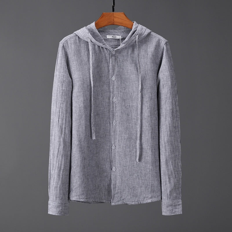 Capri Linen Hooded Shirt