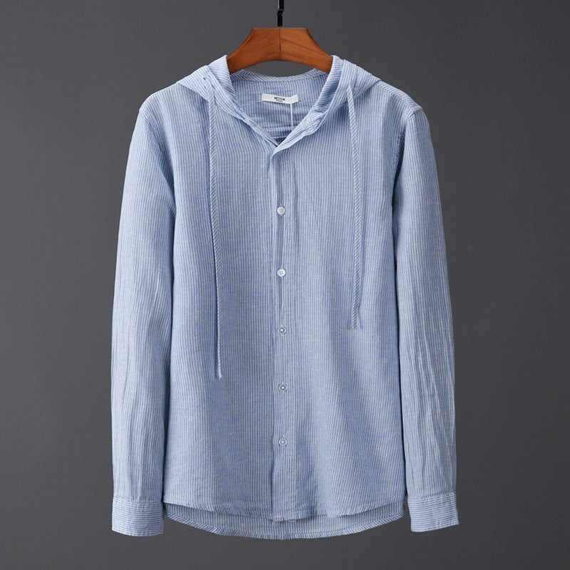 Capri Linen Hooded Shirt