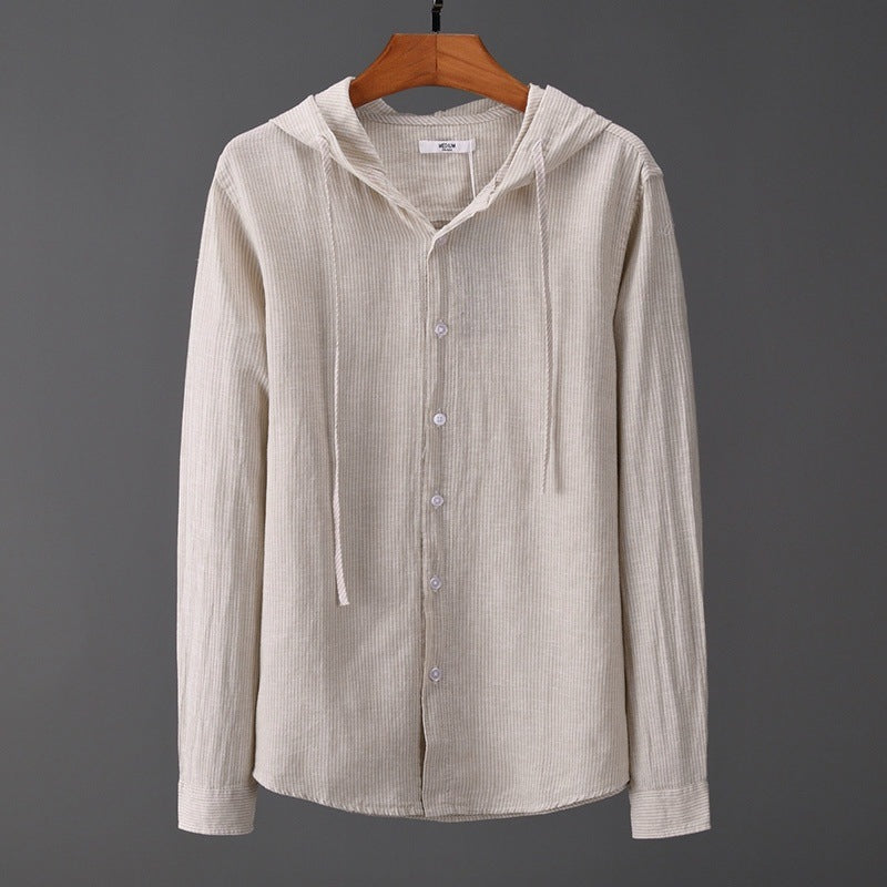 Capri Linen Hooded Shirt