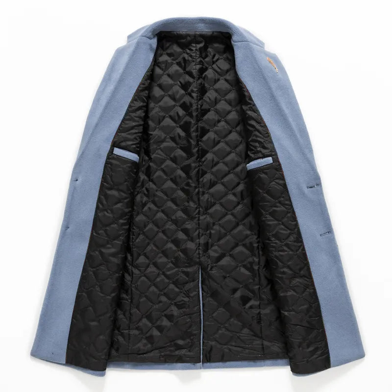 Men's Long Wool Pea Coat